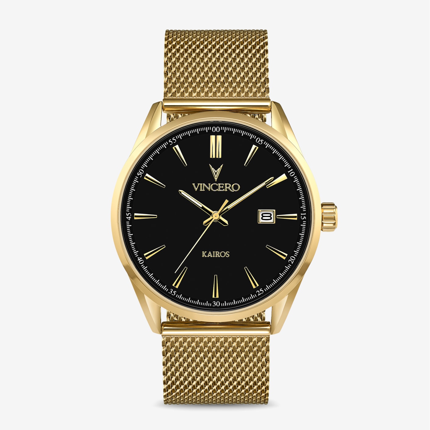 The Kairos Mesh Watch Black Gold